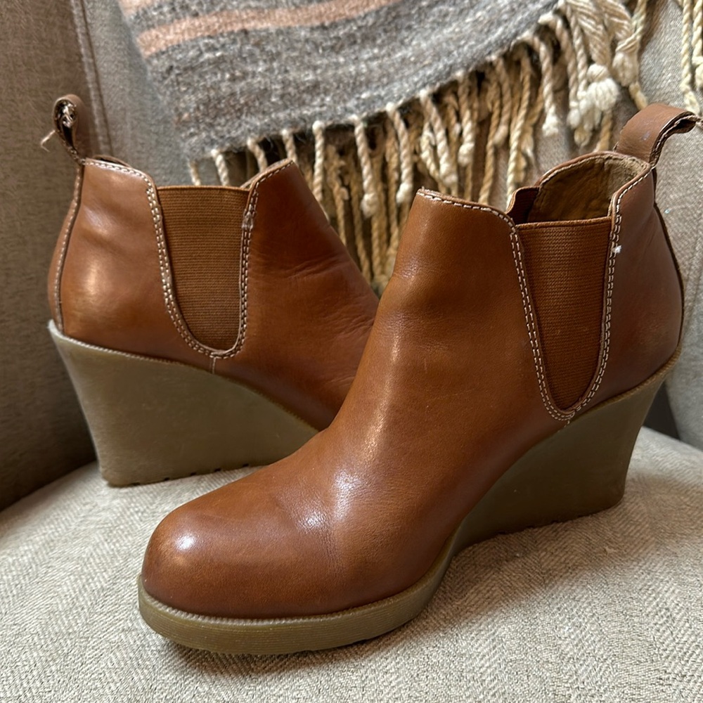 Dr. Marten brown heeled boots